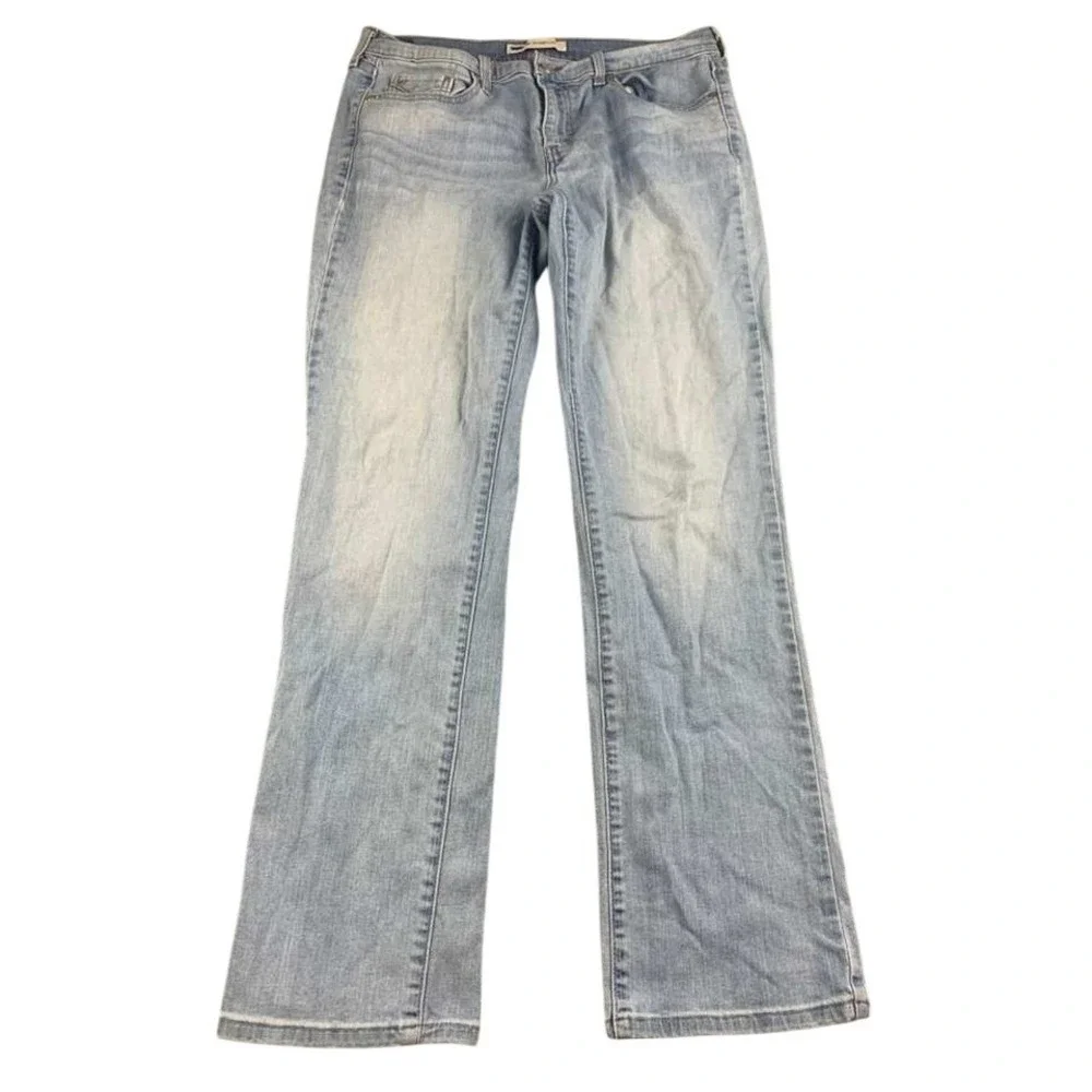 Levi's‎ Jeans Men W30 L32 505 Straight Leg Blue Denim Light Wash Stretch